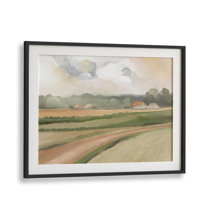 Stunning EASTERN CAPE DREAMING, LANDSCAPE PAINTINGS in a black frame, showcasing serene beauty and vibrant landscapes.
