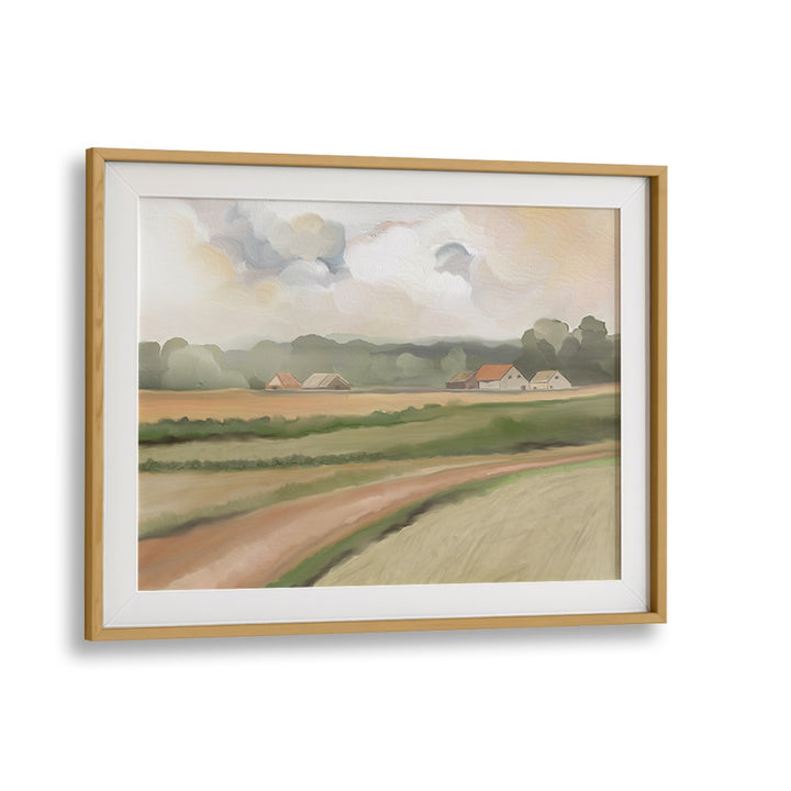 Elegant oak-framed EASTERN CAPE DREAMING landscape paintings showcasing serene beauty and vibrant colors for your space.