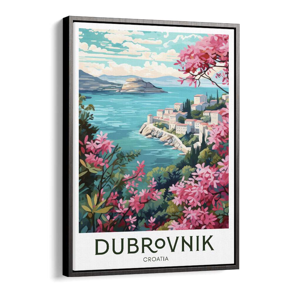 enchanting dubrovnik travel posters in Black Floater Frame