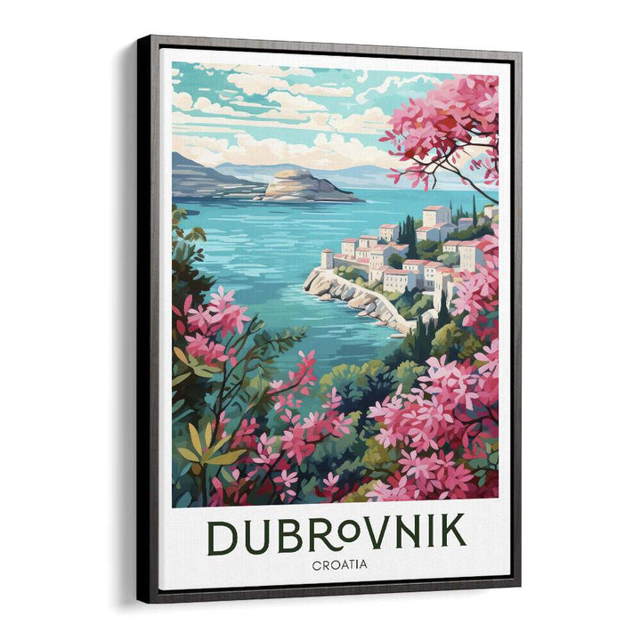 enchanting dubrovnik travel posters in Black Floater Frame
