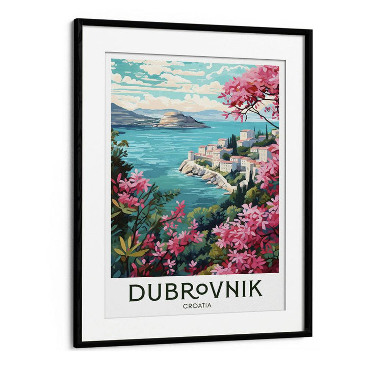 enchanting dubrovnik travel posters in Black Frame With Mount