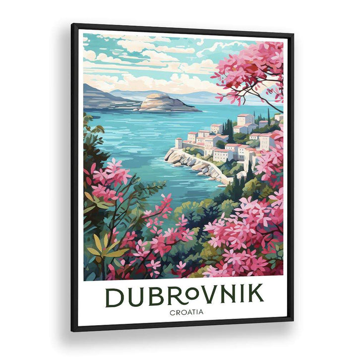 enchanting dubrovnik travel posters in Black Plain Frame