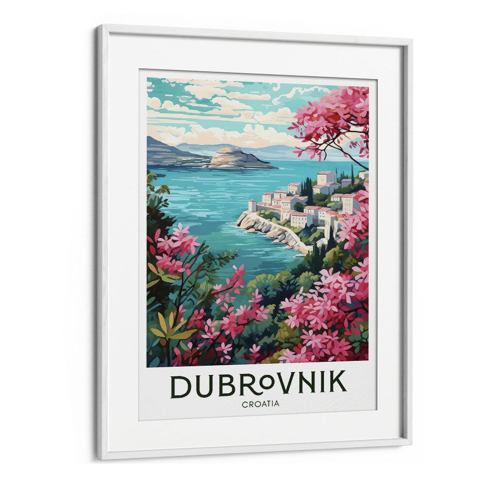 enchanting dubrovnik travel posters in White Frame With Mount