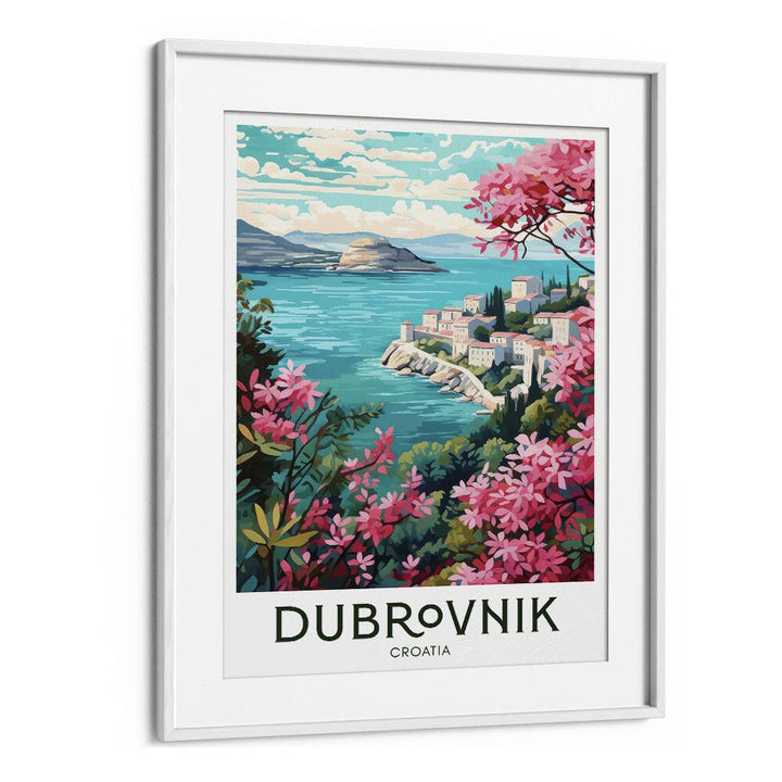 enchanting dubrovnik travel posters in White Frame With Mount