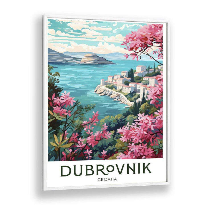 enchanting dubrovnik travel posters in White Plain Frame