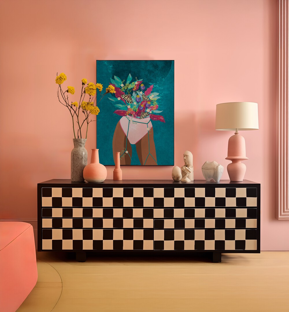 Transform your space with FEEL FLORISH, FASHION POSTERS by Raissa Oltmanns, showcasing vibrant modern elegance.