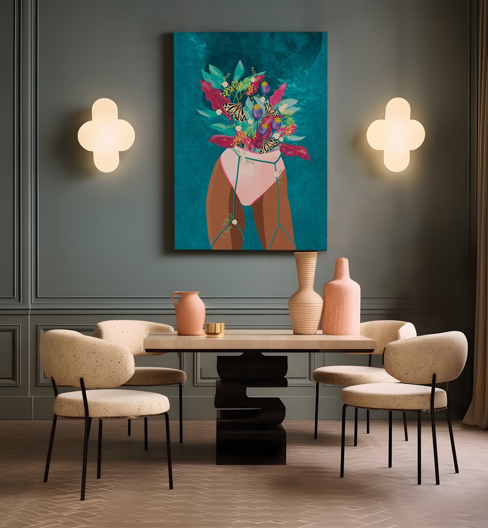 Transform your space with FEEL FLORISH, FASHION POSTERS by Raissa Oltmanns, showcasing vibrant elegance and charm.
