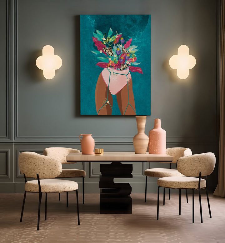 Transform your space with FEEL FLORISH, FASHION POSTERS by Raissa Oltmanns, showcasing vibrant elegance and charm.