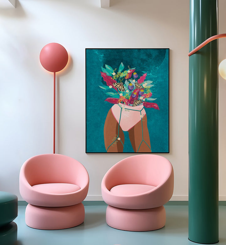 Vibrant FEEL FLORISH, FASHION POSTERS by Raissa Oltmanns add modern elegance to any space with stunning artwork.