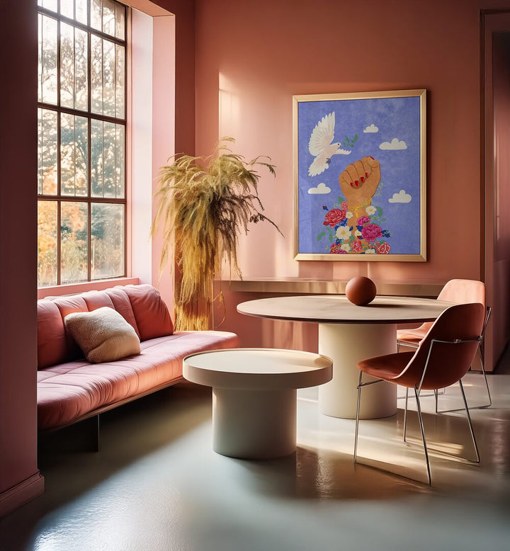 FEMINIST FIST, FASHION POSTERS by Raissa Oltmanns, inspiring art enhancing modern decor with strength and beauty.