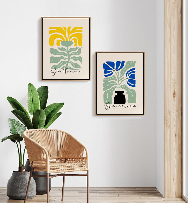 Enhance your decor with FLORA VOL-I, SET OF 2 PAINTINGS, showcasing vibrant botanical designs for any space.