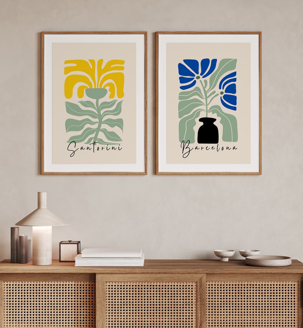 Transform your space with FLORA VOL-I, SET OF 2 PAINTINGS, showcasing vibrant botanical beauty for elegant decor.