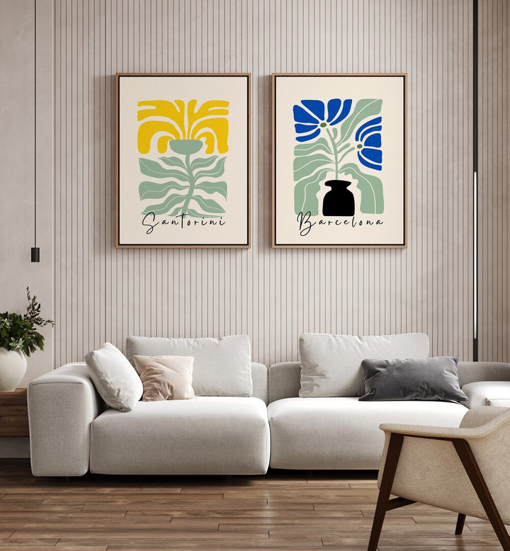 Transform your space with FLORA VOL-I, SET OF 2 PAINTINGS, showcasing vibrant botanical art for elegant decor.