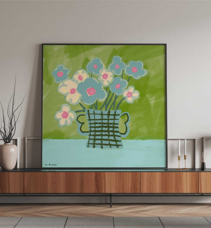 Elegant FLOWER VASE with unique floral flower paintings to enhance your living space and showcase beautiful blooms.