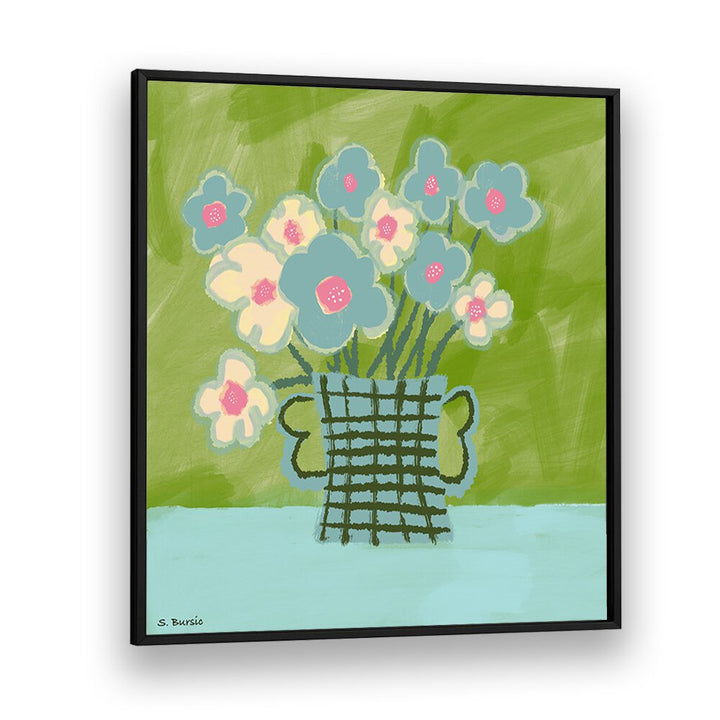 Elegant FLOWER VASE featuring vibrant FLORAL FLOWER PAINTINGS enhances your decor with a touch of artistry.