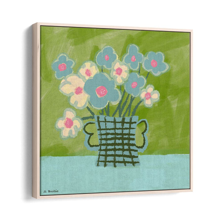Bright floral flower paintings in a stylish flower vase, perfect for enhancing your living space's elegance.