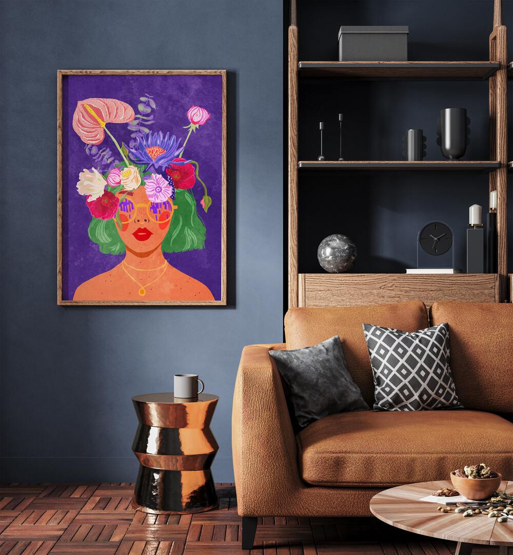 Vibrant "Flower Head" fashion poster by Raissa Oltmanns, perfect for adding charm to your space. FLOWER HEAD, FASHION POSTERS.