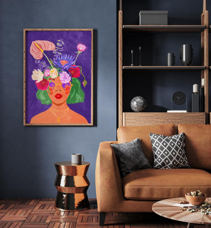 Vibrant "Flower Head" fashion poster by Raissa Oltmanns, perfect for adding charm to your space. FLOWER HEAD, FASHION POSTERS.
