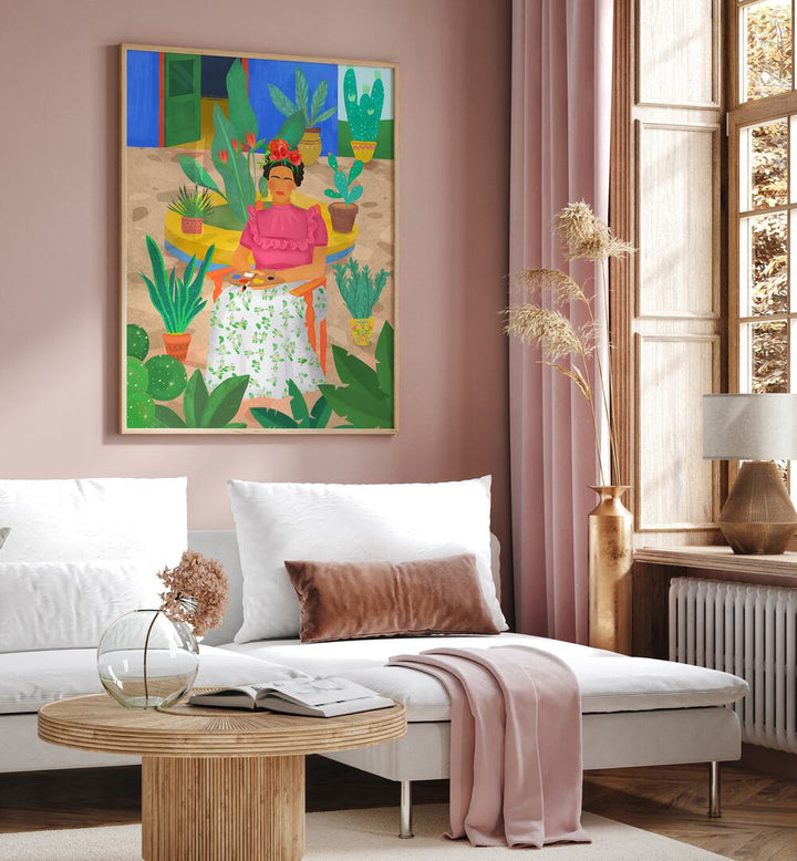 Brightly colored Frida I, PORTRAITS by Petra Lidze enhances your space with modern elegance and vibrant artistry.