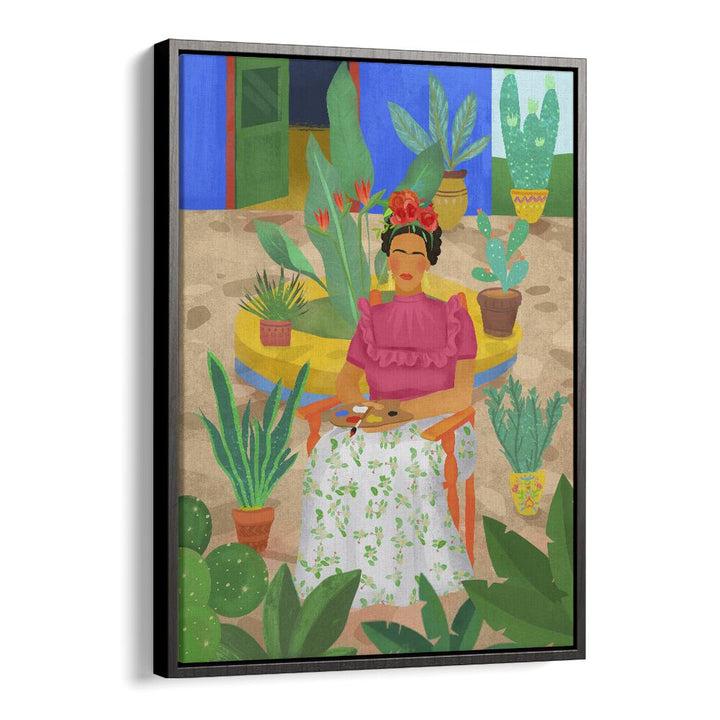 Colorful Frida I, PORTRAITS by Petra Lidze brings modern elegance to your living space with botanical elements.