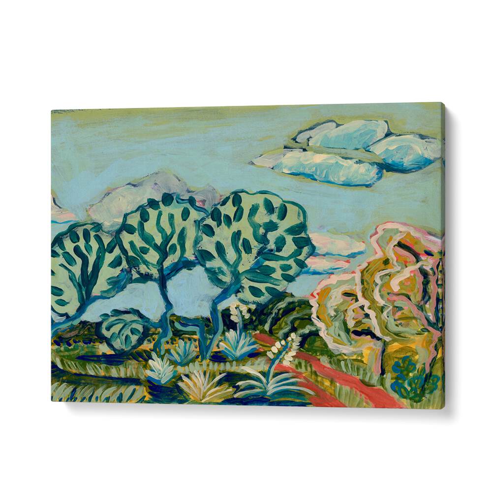 Vibrant TEXAS RANCH, LANDSCAPE PAINTINGS showcasing lush greenery and expansive skies for your home decor.