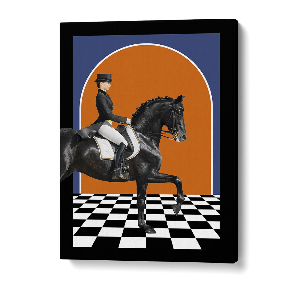 ANIMALS painting - LADY ON A HORSE by Asianmonk