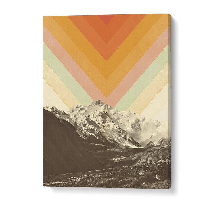 Stylish MOUNTAINSCAPE II, LANDSCAPE PAINTINGS by Florent Bodart, showcasing vibrant mountains and colors for your decor.