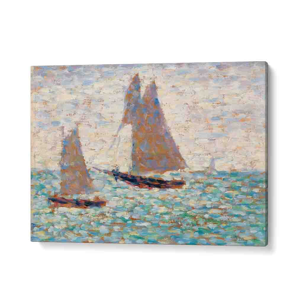 painting - TWO SAILBOATS AT GRANDCAMP by Asianmonk