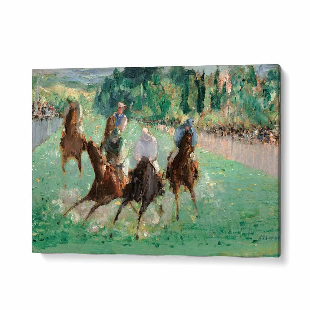 Edouard Manet painting - EDOUARD MANET (AT THE RACES) 1875 by Asianmonk