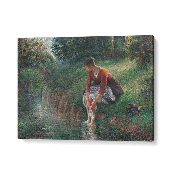 painting - WOMAN BATHING HER FEET IN A BROOK (1894–95) by Asianmonk