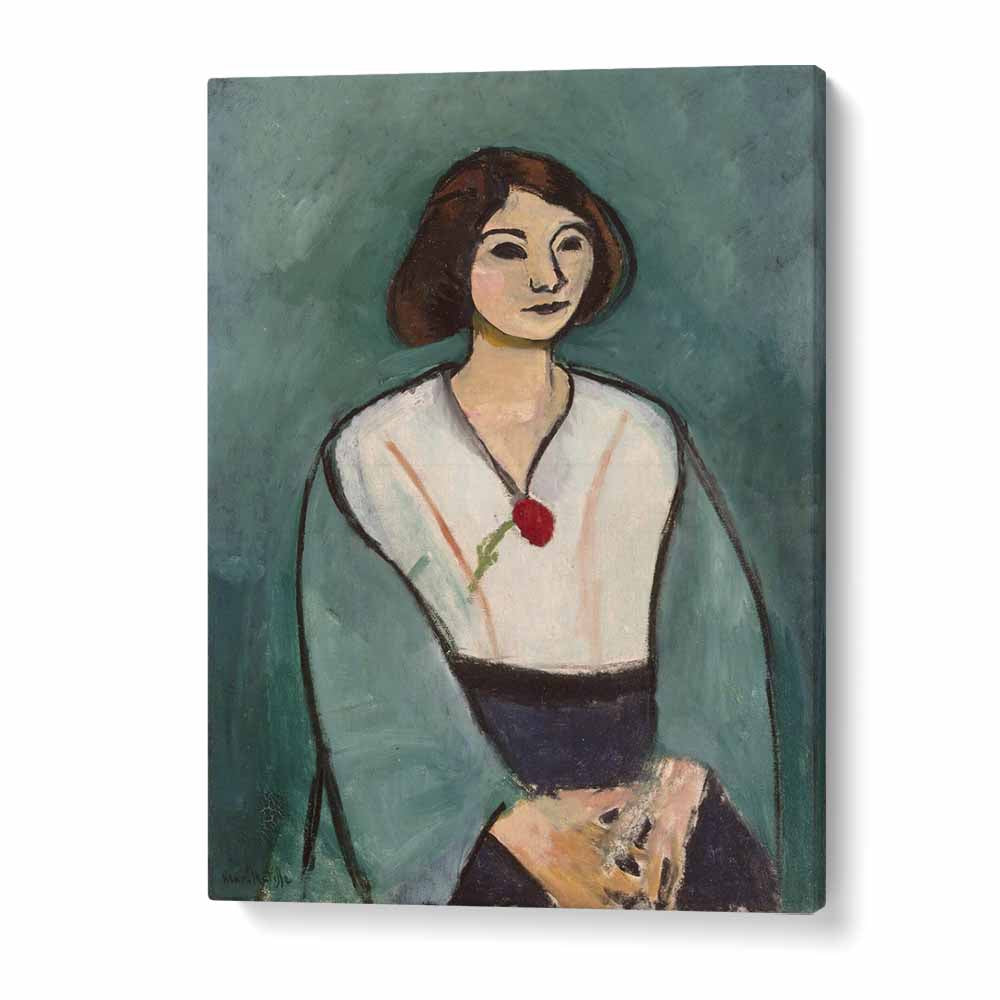 artist x collabs painting - WOMAN IN GREEN WITH A CARNATION (1909) by Asianmonk