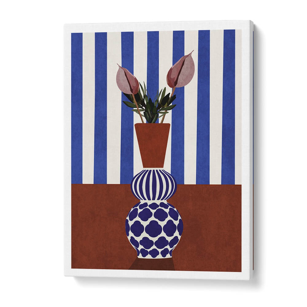 Beautiful FLOWER VASE II, BOHO ART PAINTINGS by Emel Tunaboylu, featuring vibrant colors and unique designs.