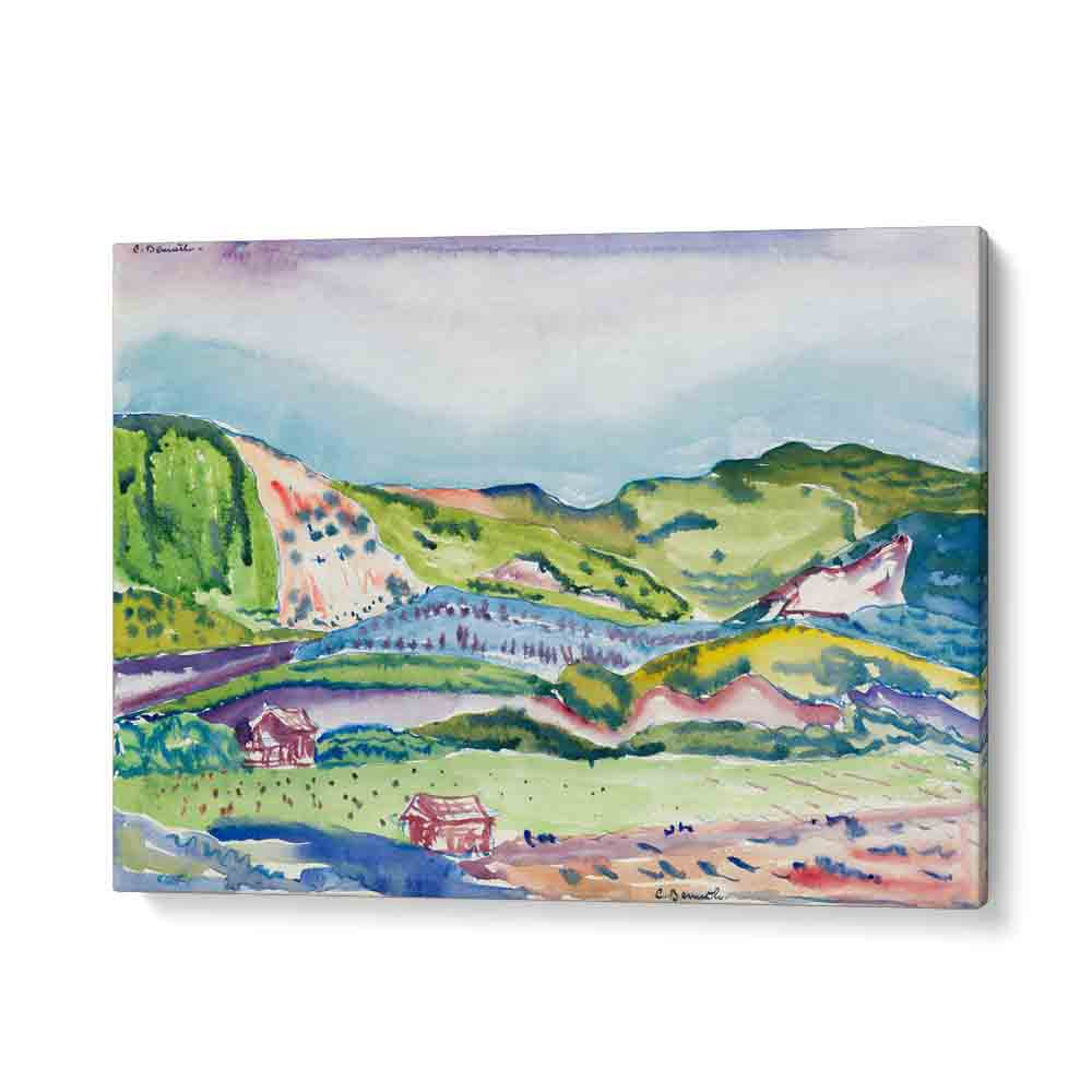 painting - MOUNTAIN WITH RED HOUSE (CA. 1913) by Asianmonk