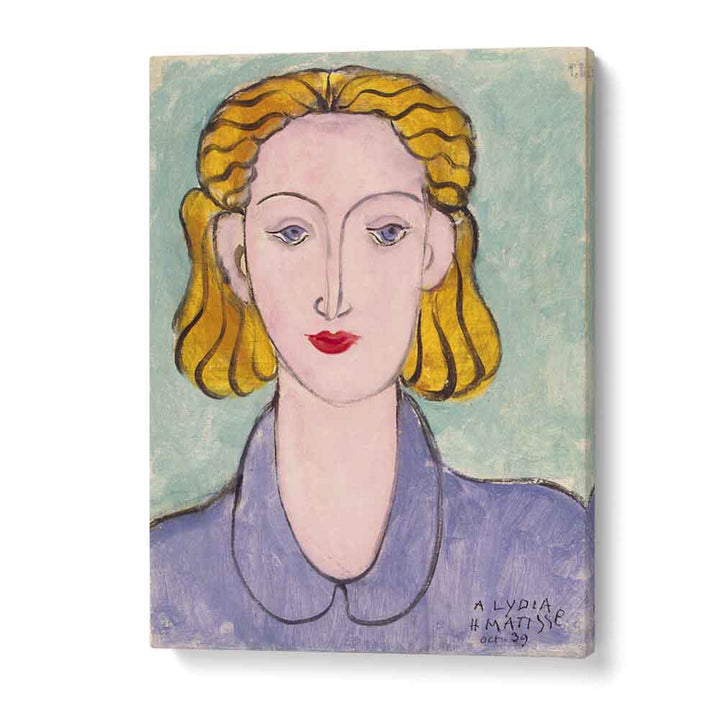artist x collabs painting - HENRI MATISSE'S YOUNG WOMAN IN A BLUE BLOUSE (PORTRAIT OF LYDIA DELEKTORSKAYA) - 1939 by Asianmonk