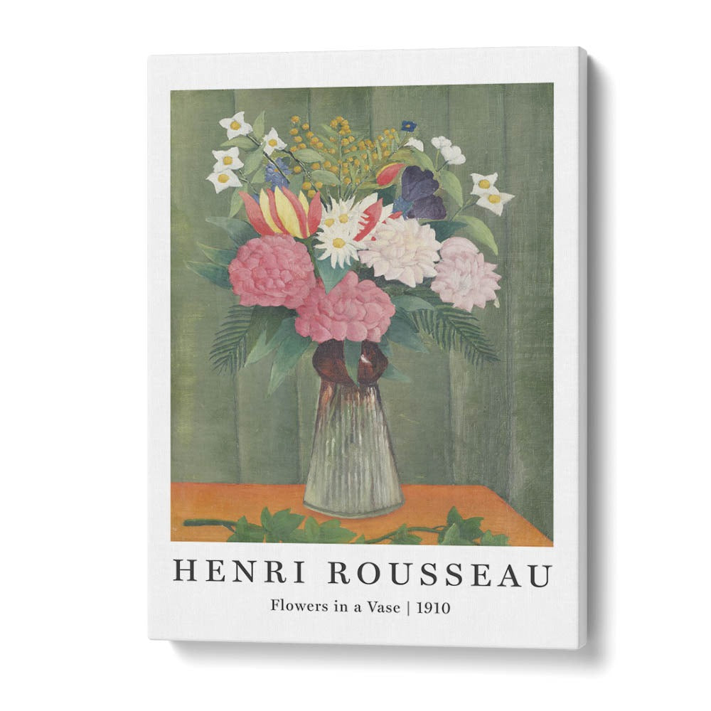 HENRI ROUSSEAU painting - BLOOMS OF TRANQUILITY: HENRI ROUSSEAU'S 'FLOWERS IN A VASE,' 1910 by Asianmonk