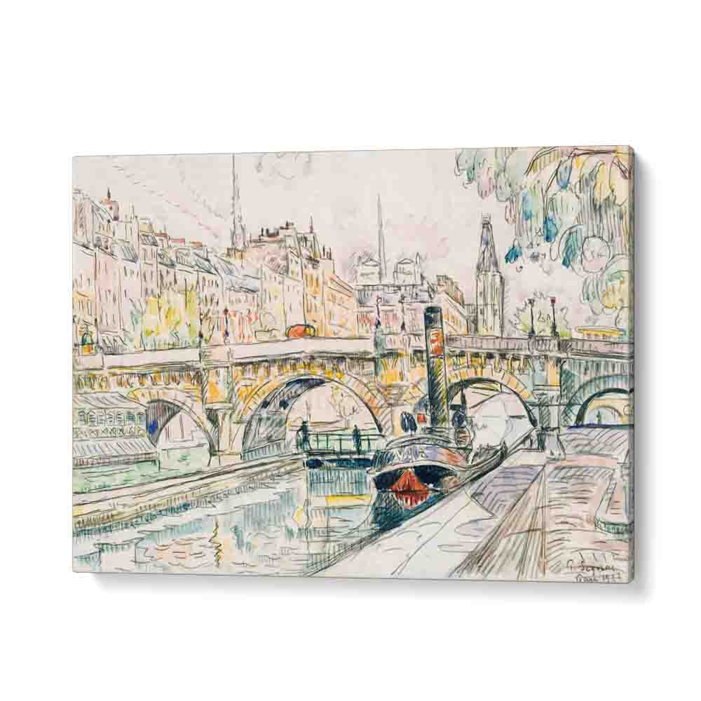 painting - TUGBOAT AT THE PONT NEUF, PARIS (1923) by Asianmonk