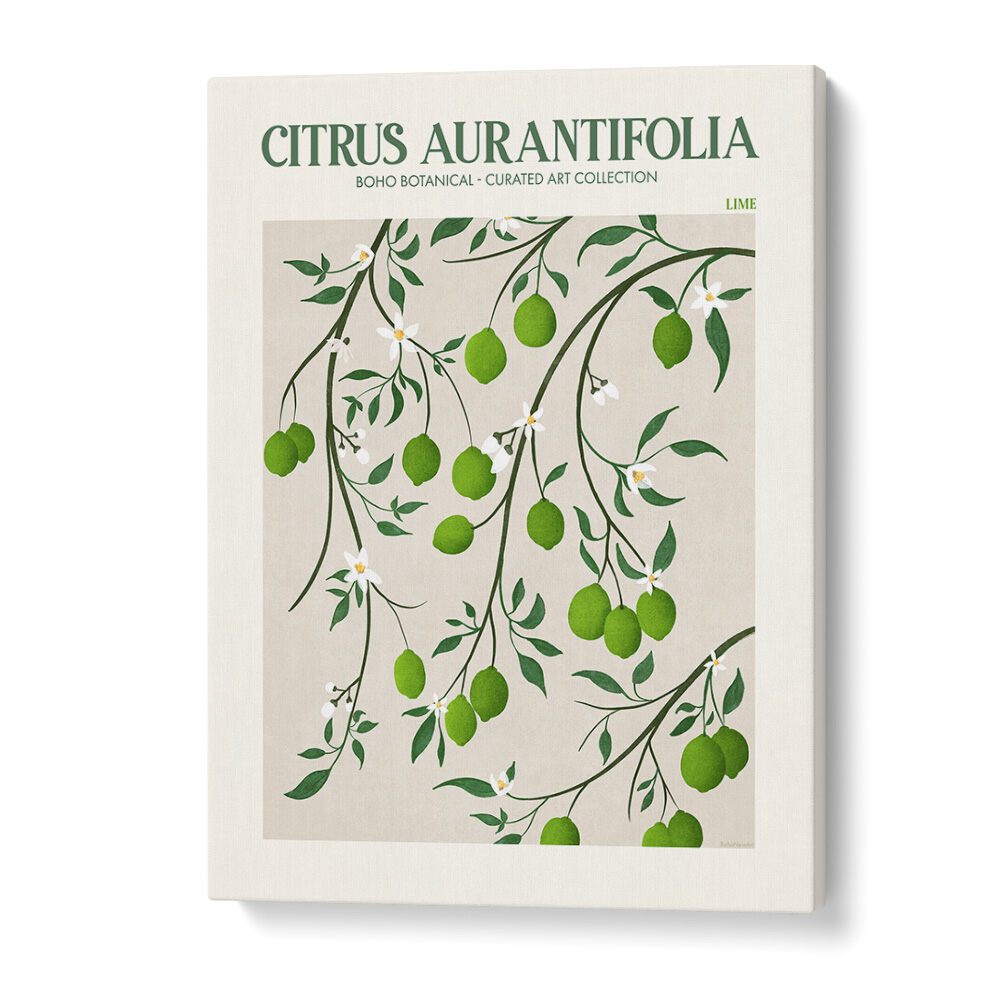 LIME, FLORAL FLOWER PAINTINGS by Emel Tunaboylu feature vibrant lime motifs on premium canvas, enhancing modern decor.