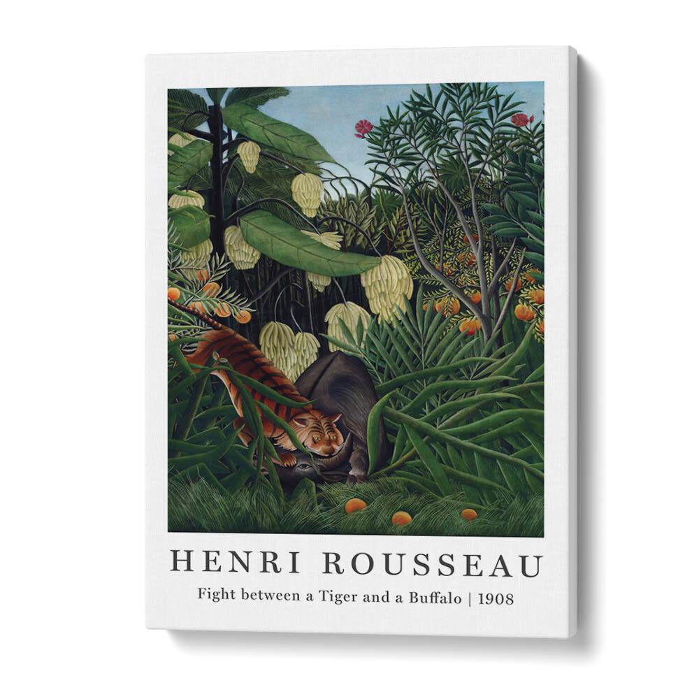 HENRI ROUSSEAU painting - JUNGLE SYMPHONY: HENRI ROUSSEAU'S 'FIGHT BETWEEN A TIGER AND BUFFALO' (1908) by Asianmonk