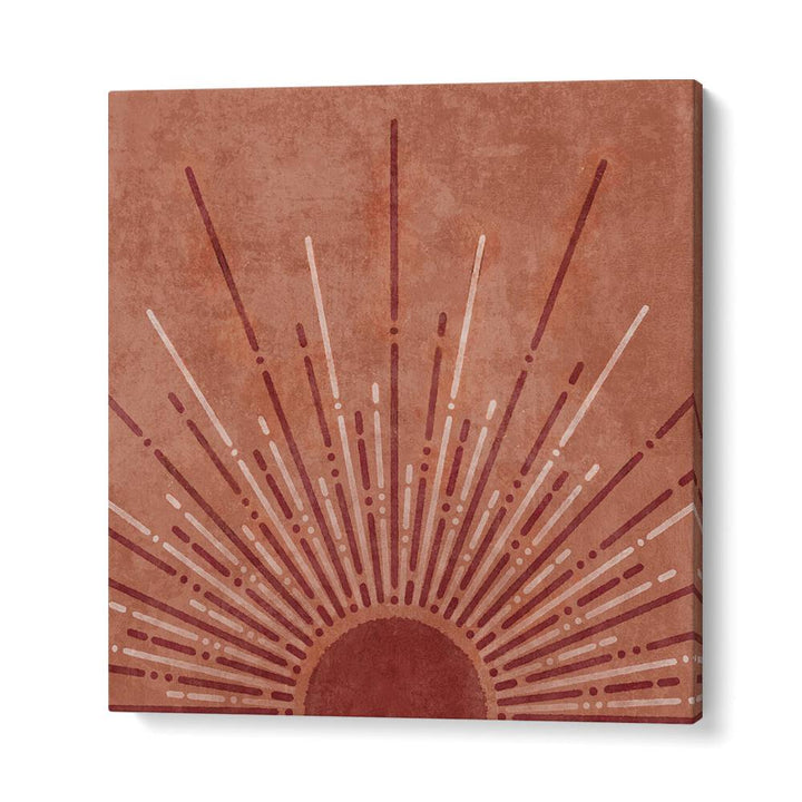 Elegant SUN WALL ART, BOHO ART PAINTINGS by Emel Tunaboylu, showcasing a radiant sun design on premium canvas.