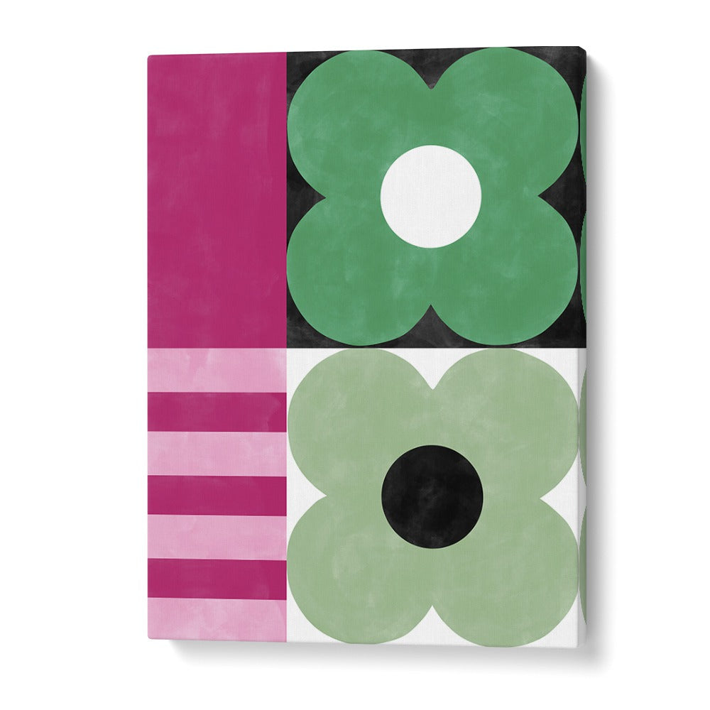 Colorful abstract MIRRORING FLOWERS, FLORAL FLOWER PAINTINGS by Elena Ristova enhance your space with nature's beauty.