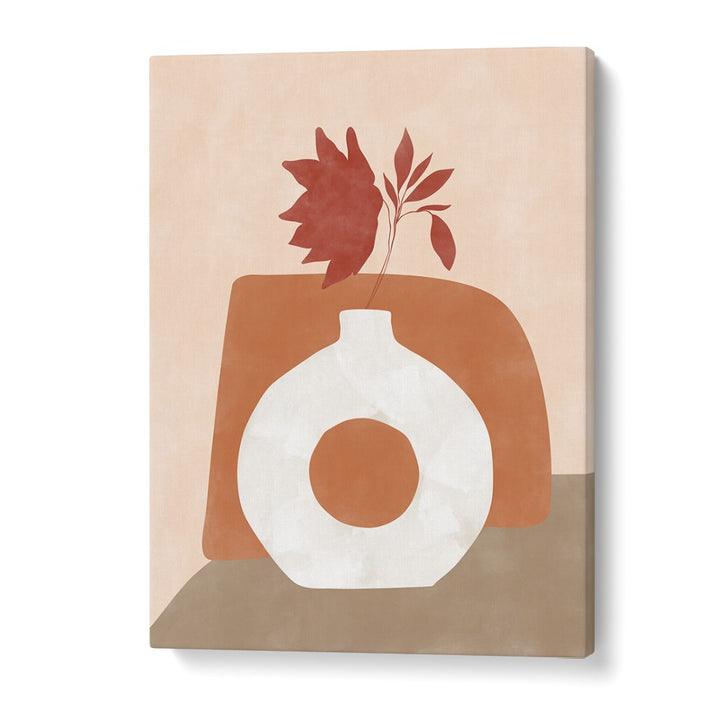 Elegant WHITE FLOWER POT, BOHO ART PAINTINGS by Elena Ristova perfect for modern home decor and stylish spaces.