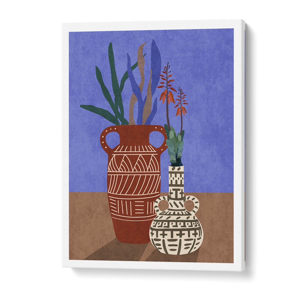 Elevate your space with FLOWER VASE III, BOHO ART PAINTINGS by Emel Tunaboylu, showcasing stunning decorative vases.