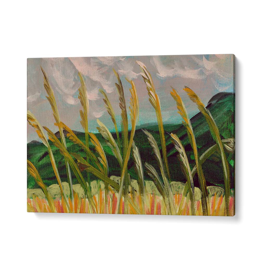 Stunning WHEAT FIELD, LANDSCAPE PAINTINGS showcasing golden fields swaying peacefully in a serene landscape.