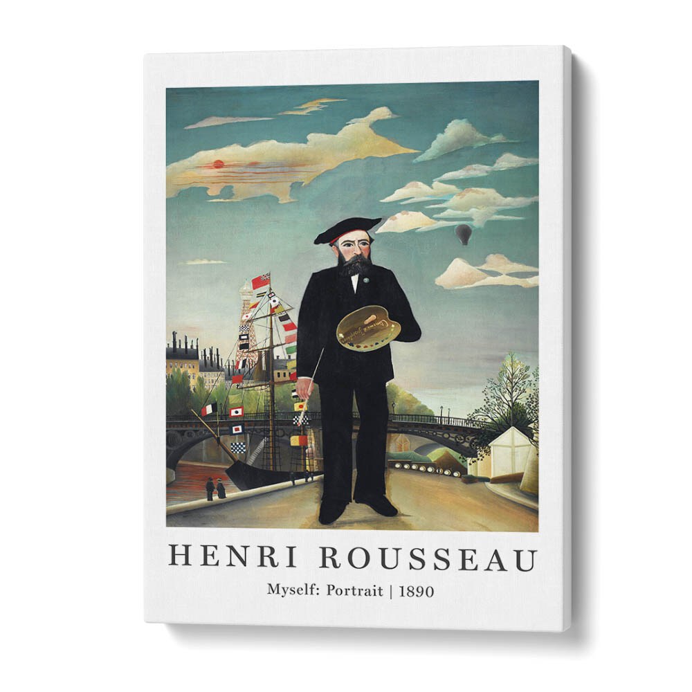 HENRI ROUSSEAU painting - HENRI ROUSSEAU MYSELF PORTRAIT - 1890 by Asianmonk