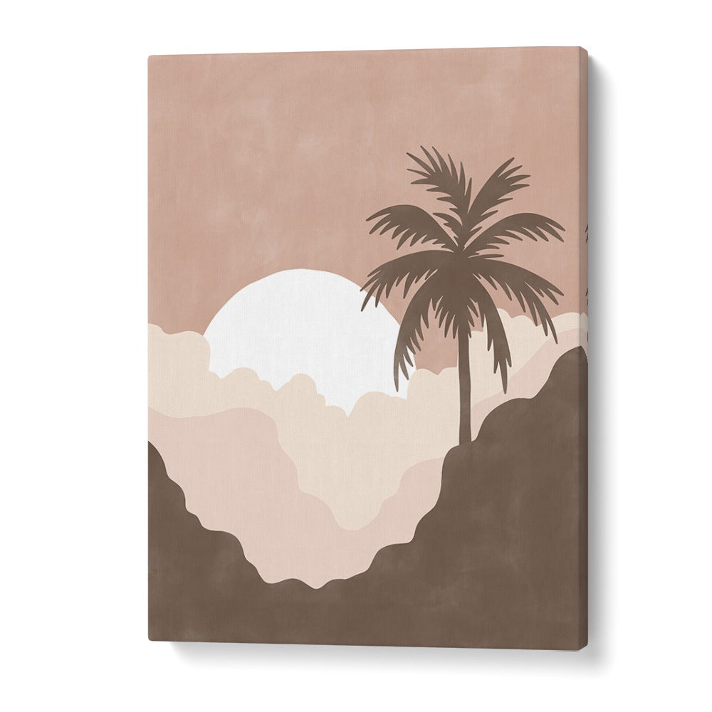 Serene sunset landscape painting by Elena Ristova, perfect for elevating your decor with SUNSET, LANDSCAPE PAINTINGS.