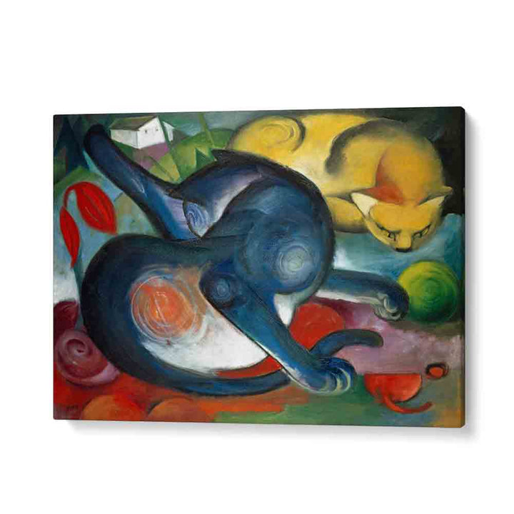 painting - TWO CATS, BLUE AND YELLOW (1912) by Asianmonk