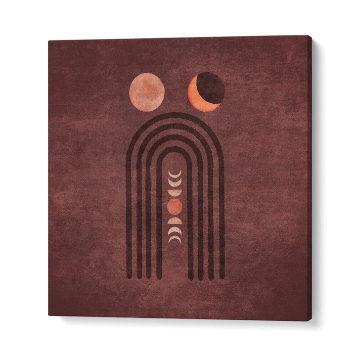 Visne Watercolor Moon Phase, Boho art paintings featuring a stylish moon design, perfect for elevating any space.