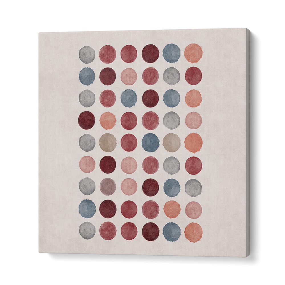 Colorful watercolor dots in boho art style by Emel Tunaboylu, perfect for modern decor. WATERCOLOR DOTS, BOHO ART PAINTINGS.