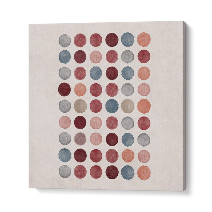 Colorful watercolor dots in boho art style by Emel Tunaboylu, perfect for modern decor. WATERCOLOR DOTS, BOHO ART PAINTINGS.