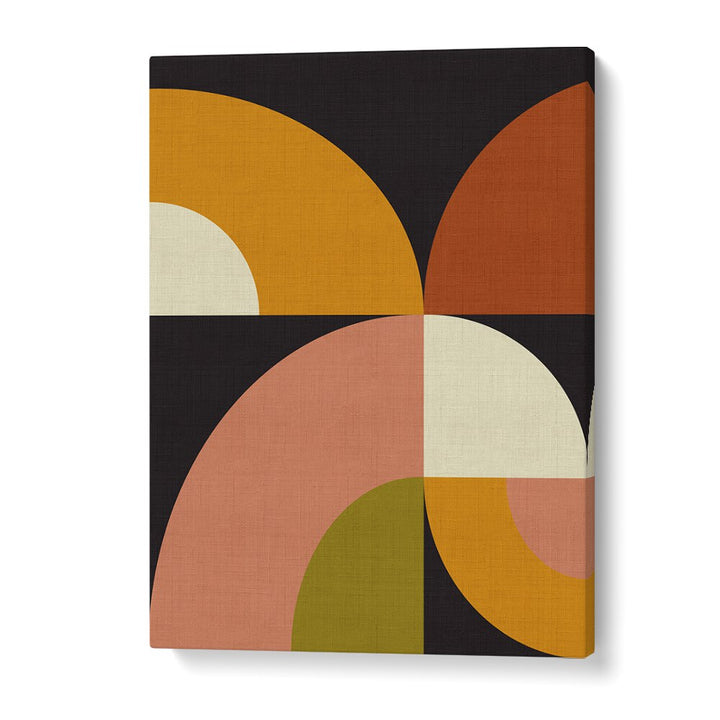 Transform your space with GEO SHAPES FALL XXI GEO, ABSTRACT PAINTINGS by Ana Rut Bre, showcasing vibrant geometric design.